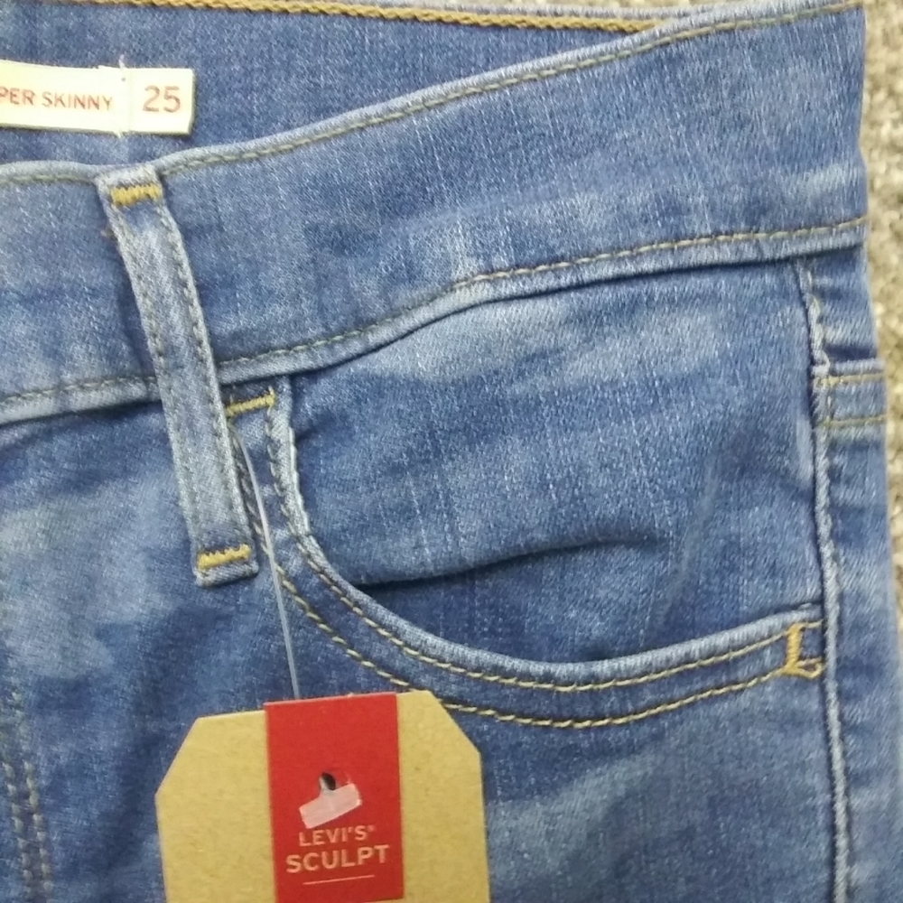 NWT Sz 0 Levi's 720 High Rise Super Skinny Jeans - Picture 7 of 13